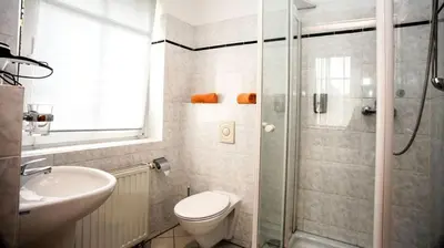 Ein Badezimmer in der Unterkunft Haus Belger
