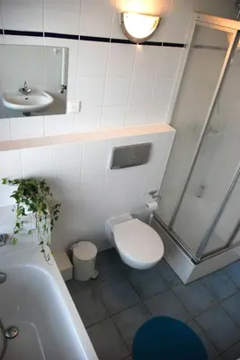 Ein Badezimmer in der Unterkunft Apartmentpension am Stadtschloss