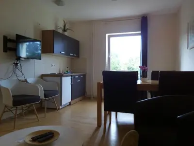 Küche/Küchenzeile in der Unterkunft Apartmentpension am Stadtschloss