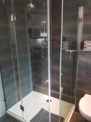 Ein Badezimmer in der Unterkunft Ferienhaus an den Moorwiesen