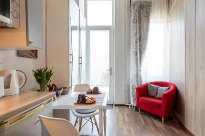 Ein Sitzbereich in der Unterkunft K&S Apartments