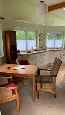Küche/Küchenzeile in der Unterkunft Ruhiges Ferienhaus Wandlitz