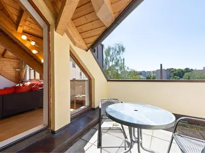 Ein Balkon oder eine Terrasse in der Unterkunft Hotel Bohemia