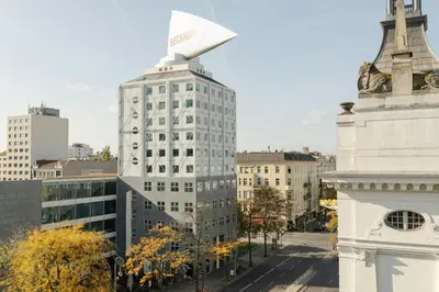 Ein allgemeiner Blick auf Berlin oder ein Stadtblick von des Hotels aus