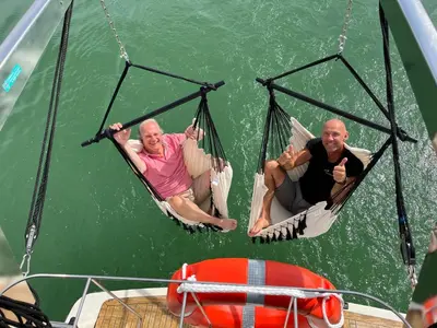 Gäste, die in der Unterkunft Yacht Amavida - Jacht - TraumZeitBoot - exklusiver Festanlieger in perfekter Lage auf dem Scharmützelsee Bad Saarow übernachten