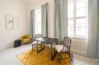 Ein Sitzbereich in der Unterkunft Design Apartments -Innenstadt, Bäckerstr 8