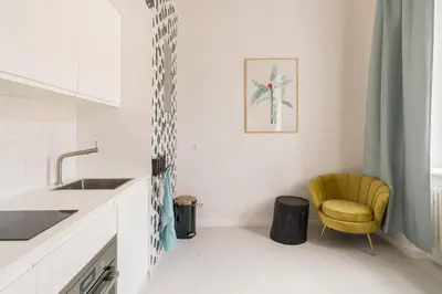 Küche/Küchenzeile in der Unterkunft Design Apartments -Innenstadt, Bäckerstr 8