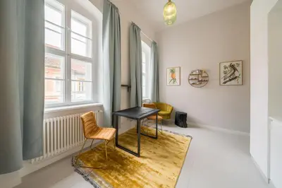 Ein Sitzbereich in der Unterkunft Design Apartments -Innenstadt, Bäckerstr 8