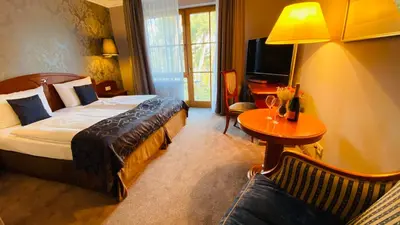 Ein Bett oder Betten in einem Zimmer der Unterkunft Residenz Seehotel Berlin Brandenburg