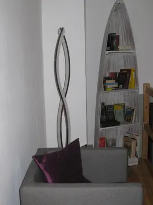 Ein Sitzbereich in der Unterkunft Ferienwohnung Hainbuche Lübben im Spreewald