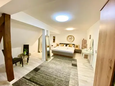 Ein Bett oder Betten in einem Zimmer der Unterkunft Berlin Sky