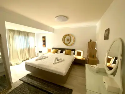 Ein Bett oder Betten in einem Zimmer der Unterkunft Berlin Sky