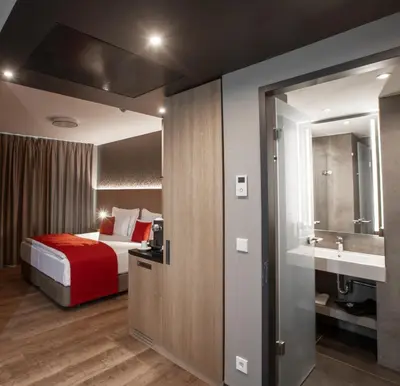 Ein Bett oder Betten in einem Zimmer der Unterkunft Ocak Hotel