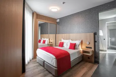 Ein Bett oder Betten in einem Zimmer der Unterkunft Ocak Hotel
