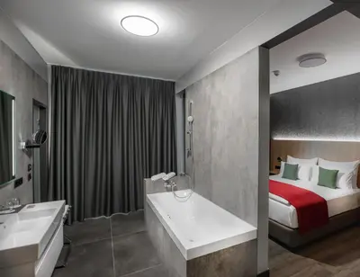 Ein Bett oder Betten in einem Zimmer der Unterkunft Ocak Hotel