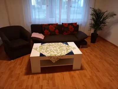 Ein Sitzbereich in der Unterkunft Quartier 6