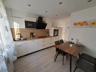Küche/Küchenzeile in der Unterkunft Quartier 6
