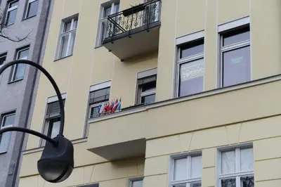 Das Gebäude in dem sich die Pension befindet