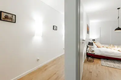 Ein Bett oder Betten in einem Zimmer der Unterkunft Arbio I Cosy Spacious Apartment in Kreuzburg