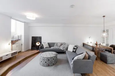Ein Sitzbereich in der Unterkunft Arbio I Cosy Spacious Apartment in Kreuzburg
