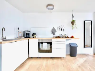 Küche/Küchenzeile in der Unterkunft Arbio I Cosy Spacious Apartment in Kreuzburg