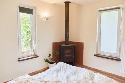 Ein Bett oder Betten in einem Zimmer der Unterkunft Guesthouse with 3 apartments, just outside Berlin, near to Tesla