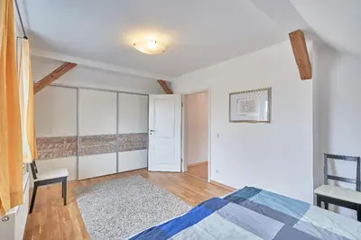 Ein Bett oder Betten in einem Zimmer der Unterkunft Ferienwohnung Neukölln