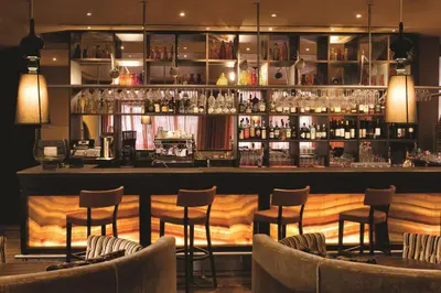Lounge oder Bar in der Unterkunft Adina Apartment Hotel Berlin Checkpoint Charlie