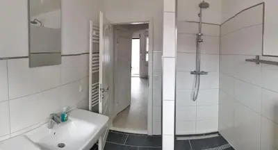 Ein Badezimmer in der Unterkunft Ferienhaus Elstal