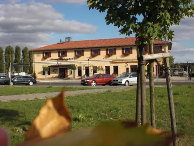 Das Gebäude in dem sich die Pension befindet