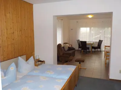 Ein Sitzbereich in der Unterkunft Gasthof Bergquelle