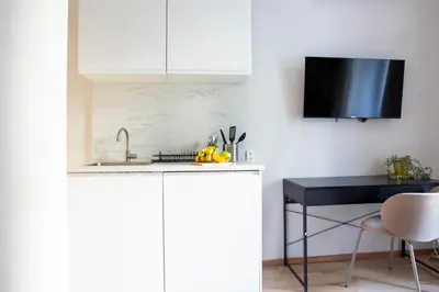 Küche/Küchenzeile in der Unterkunft Cozy Studio Apartments In Berlin Prenzlauer Berg