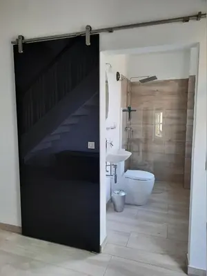 Ein Badezimmer in der Unterkunft Hanghaus der Villa Oderblick