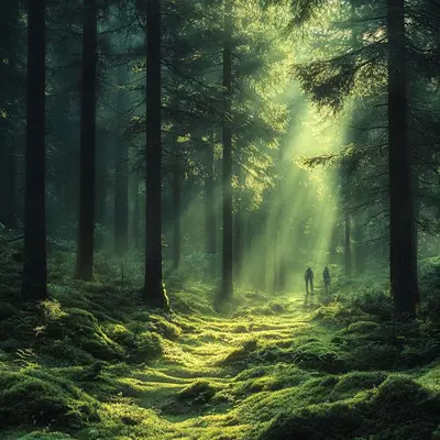 Naturlandschaft in der Nähe des Ferienhauses