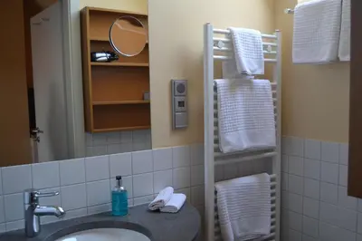 Ein Badezimmer in der Unterkunft Alte Schule Reichenwalde