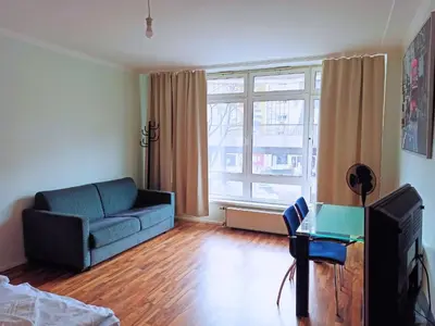 Ein Sitzbereich in der Unterkunft Puschkin Rooms