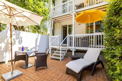 Ein Balkon oder eine Terrasse in der Unterkunft Victoria Suites