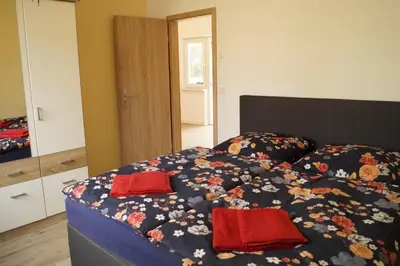 Ein Bett oder Betten in einem Zimmer der Unterkunft Seeoase Lychen