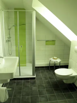 Ein Badezimmer in der Unterkunft Zum Alten Hafen