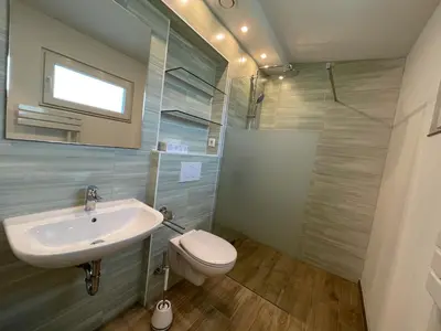 Ein Badezimmer in der Unterkunft Spreeparadies-Semisch