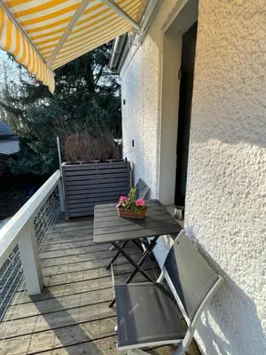 Ein Balkon oder eine Terrasse in der Unterkunft Appartement Seebadallee mit Wallbox für e-Autos