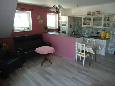 Küche/Küchenzeile in der Unterkunft Ferienwohnung Altstadt-Insel Rathenow