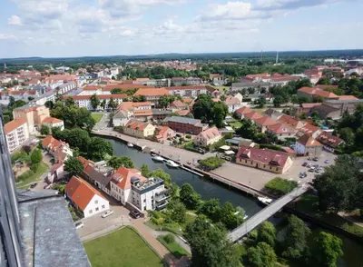 Ein allgemeiner Blick auf Rathenow oder ein Stadtblick von der Ferienwohnung aus