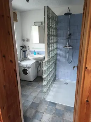Ein Badezimmer in der Unterkunft Ferienwohnung in Peetzig am See