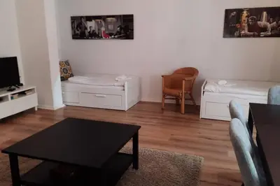 Ein Sitzbereich in der Unterkunft Family Apartment for 6 guests, Mitte Moabit