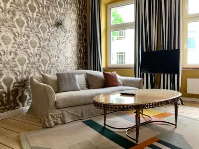 Ein Sitzbereich in der Unterkunft Brilliant Apartments