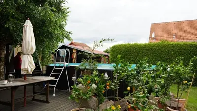 Ein Garten an der Unterkunft Pension Limone Ferienwohnung 1