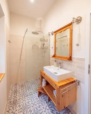 Ein Badezimmer in der Unterkunft Ferienwohnung Papenmühle am Kurpark
