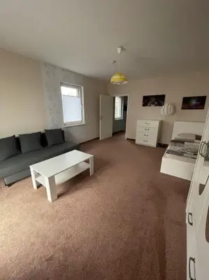 Ein Sitzbereich in der Unterkunft Ferienhaus am Ruppiner See