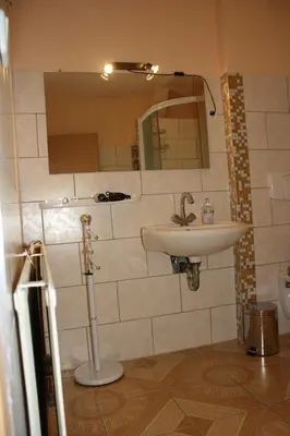 Ein Badezimmer in der Unterkunft Hüblers-Schlafquartier